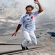 Illustration for article titled This Swiss Lunatic Scaled a Mountain By Tightrope Walking Its Cable Car Wire